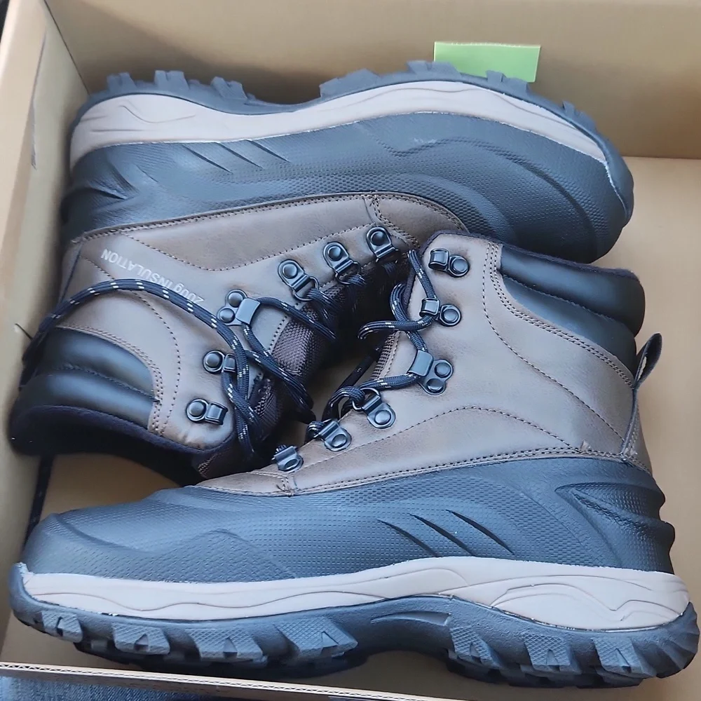 Eddie Bauer Brown Rain & Snow Boots with Water-Resistant Design